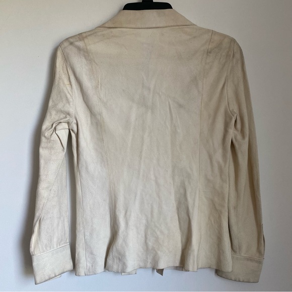 Gucci Silver Tone Bar Pin with Suede Shirt - Picture 12 of 16